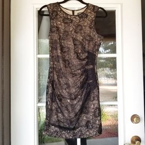 Vince Camuto Lace Black Sleeveless Dress
